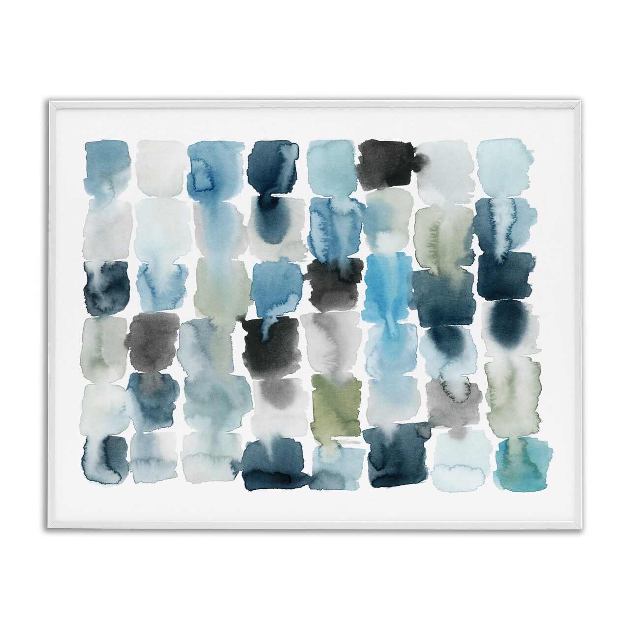 Stupell Industries Ocean Inspired Abstract Tiles Framed Giclee Art